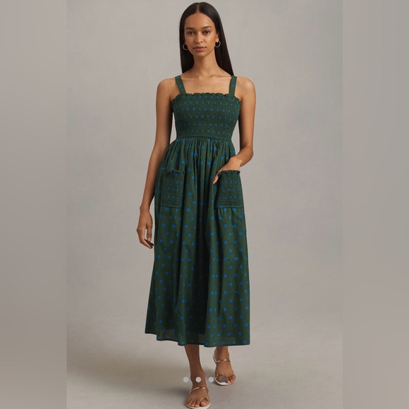 pinnacle by shruti sancheti smocked a line midi dress Pinnacle By Shruti Sancheti Smocked A-Line Midi Dress